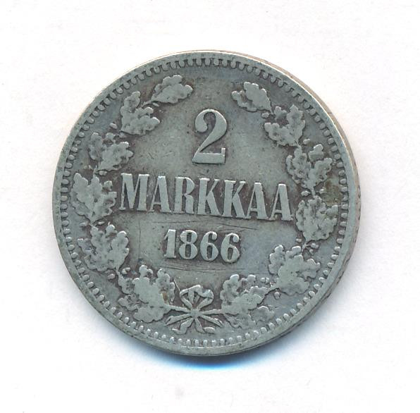 2 марки 1866 года S Для Финляндии