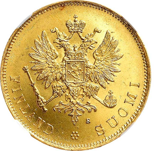 10 марок 1879 года S Для Финляндии