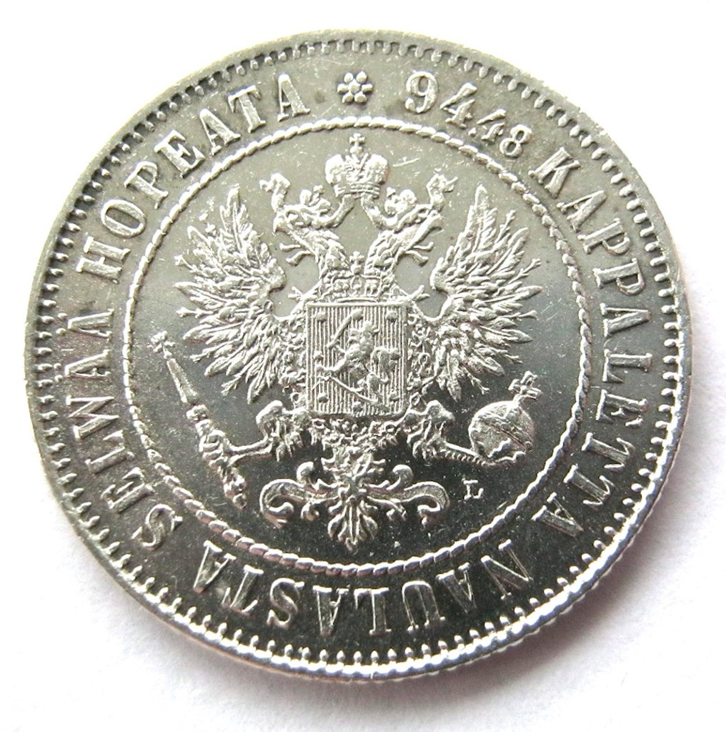 1 марка 1907 года L Для Финляндии