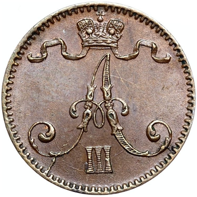 1 пенни 1888 года Для Финляндии
