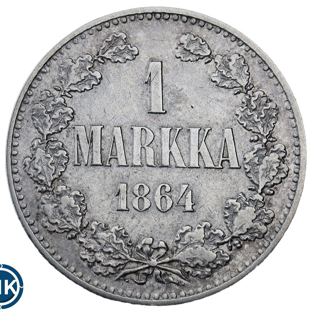1 марка 1864 года S Для Финляндии