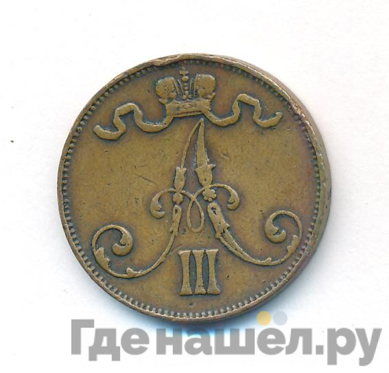 5 пенни 1889 года Для Финляндии