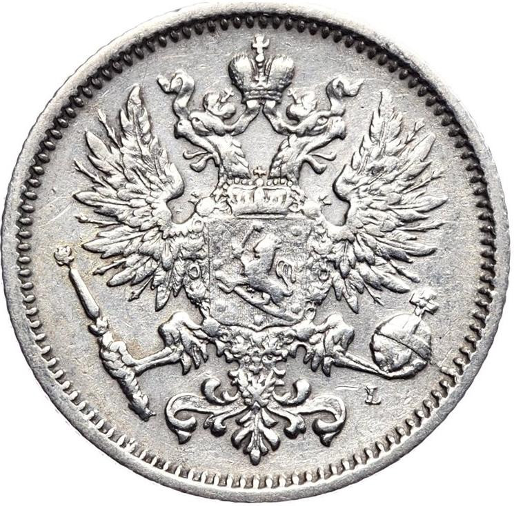 50 пенни 1890 года L Для Финляндии