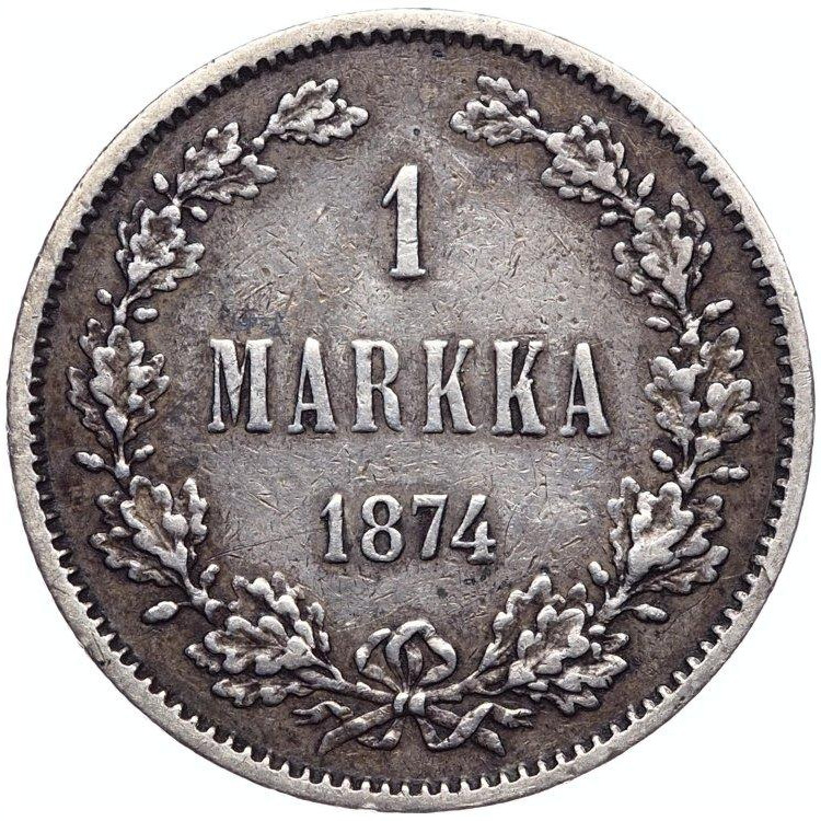 1 марка 1874 года S Для Финляндии