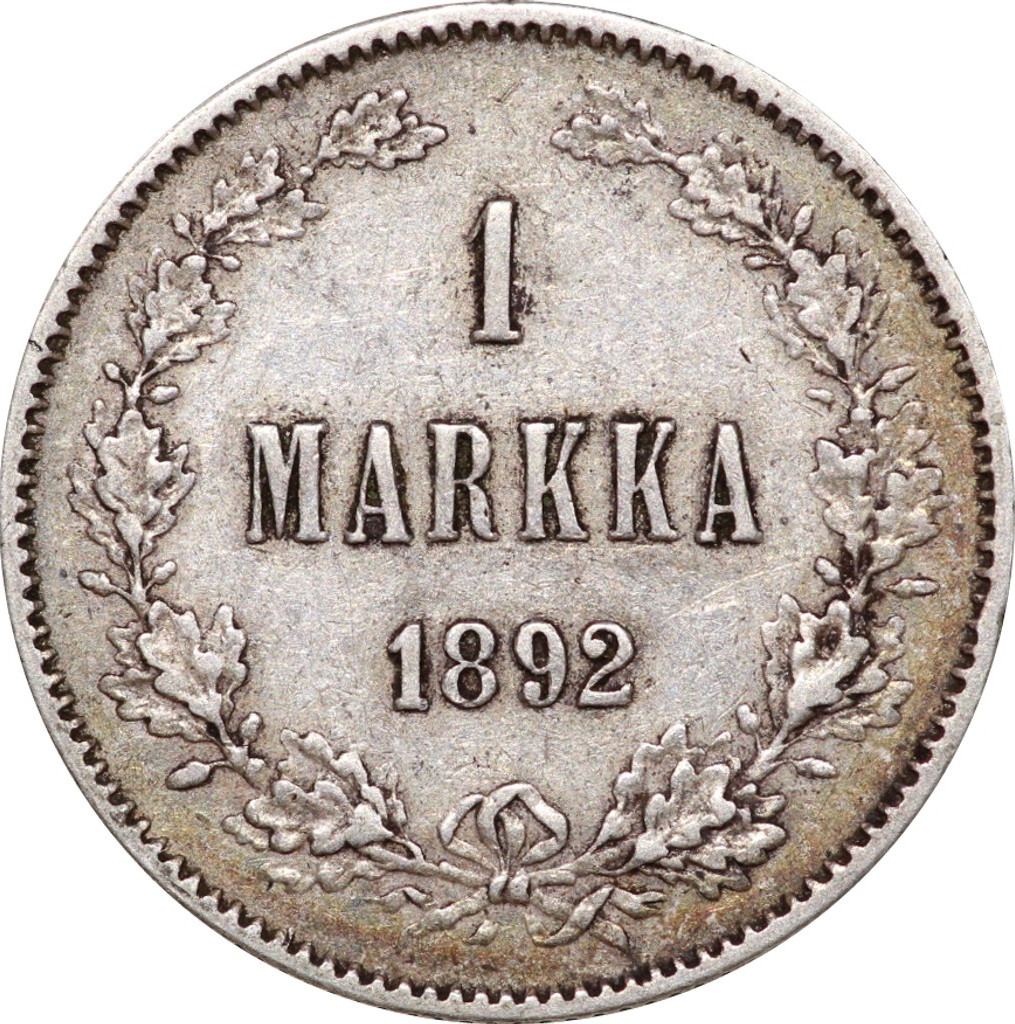 1 марка 1892 года L Для Финляндии