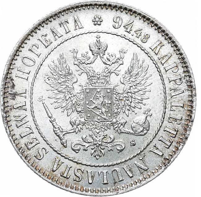 1 марка 1915 года S Для Финляндии