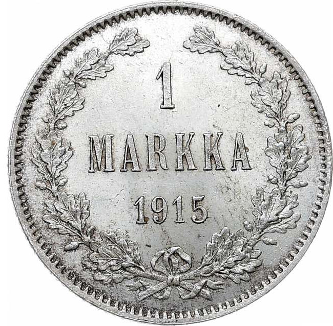 1 марка 1915 года S Для Финляндии
