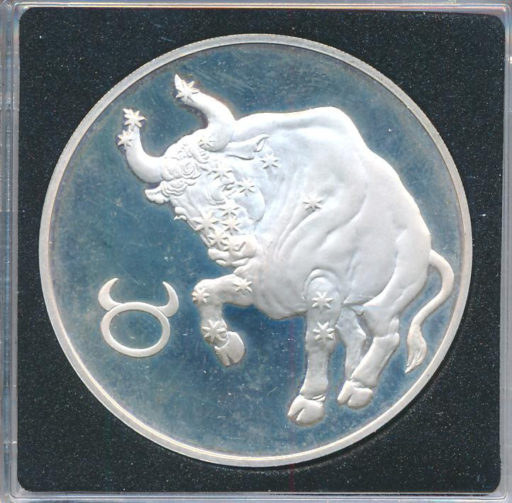 3 рубля 2004 года СПМД Знаки зодиака Телец