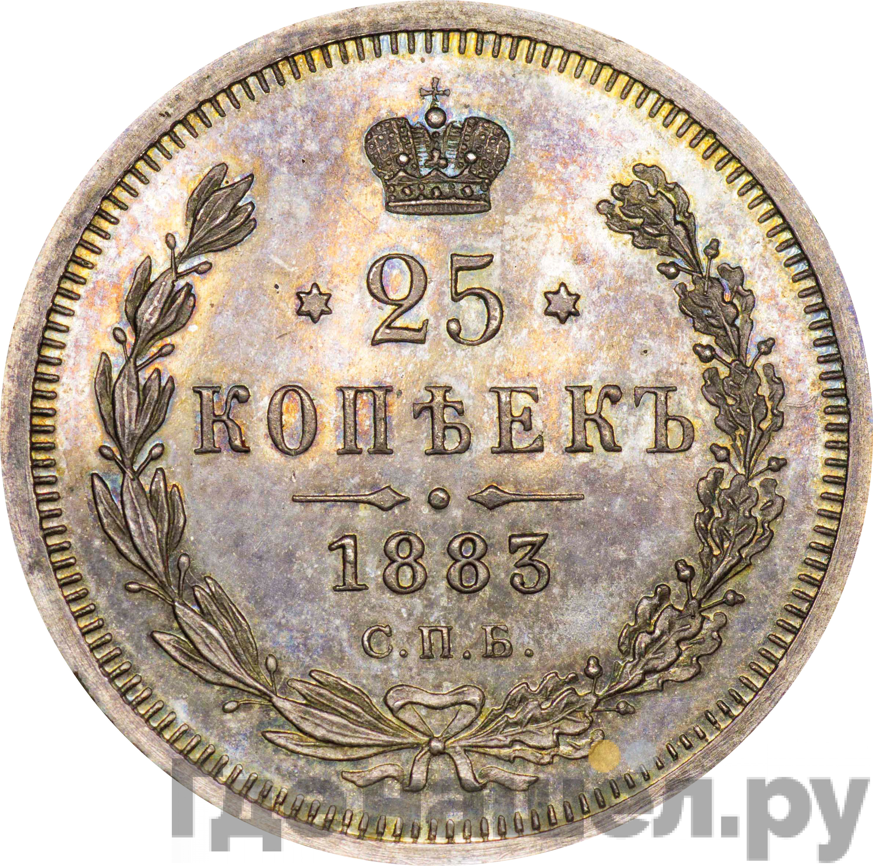 25 копеек 1883 года