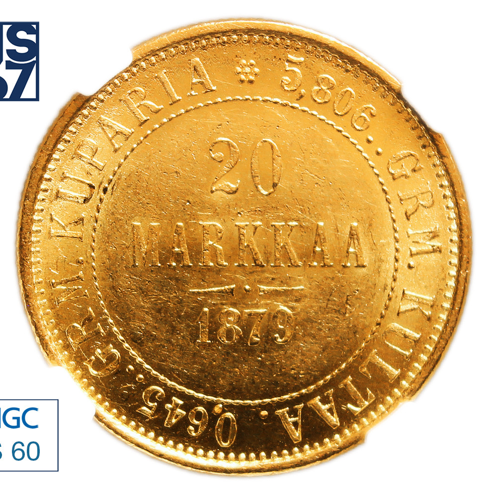 20 марок 1879 года S Для Финляндии