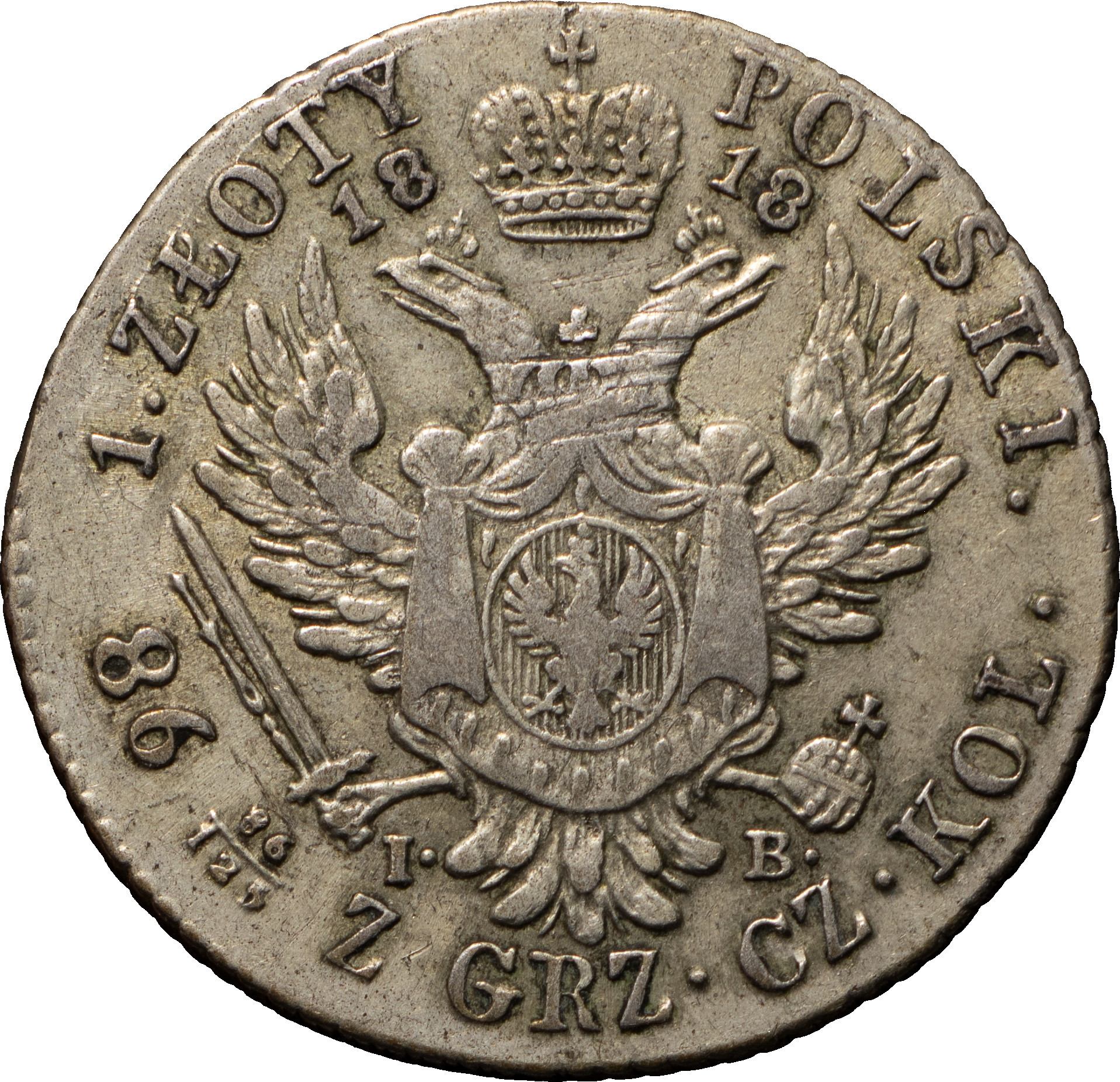 1 злотый 1818 года