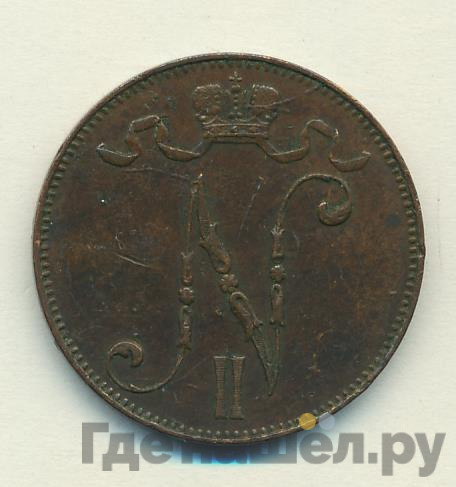 5 пенни 1899 года Для Финляндии