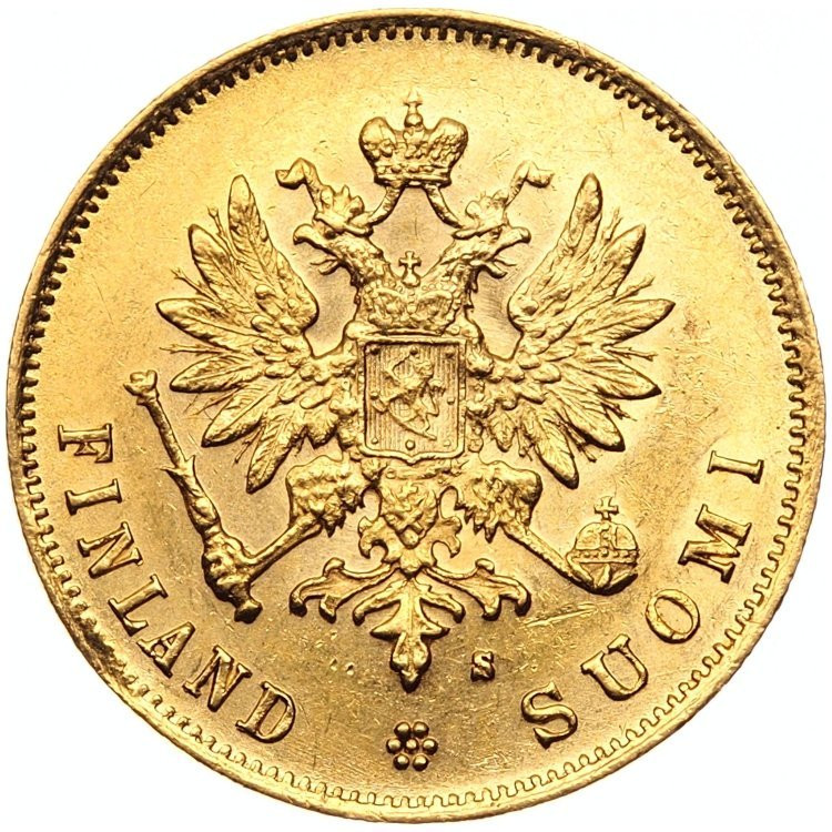10 марок 1881 года S Для Финляндии