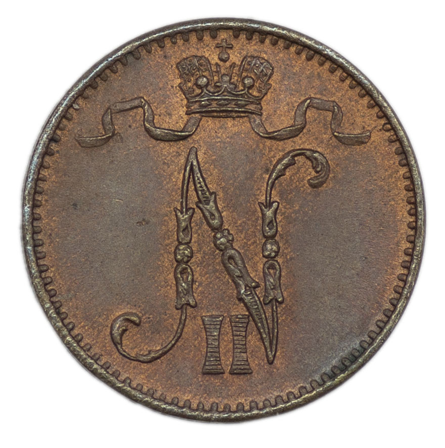 1 пенни 1907 года Для Финляндии