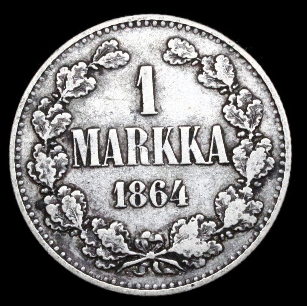 1 марка 1864 года S Для Финляндии