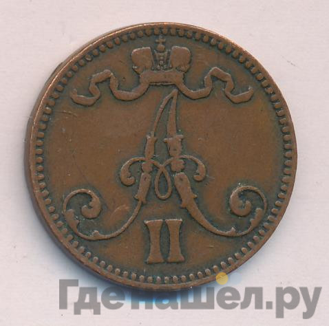 5 пенни 1865 года Для Финляндии