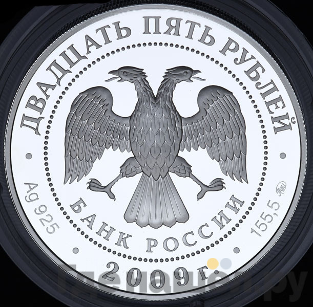 25 рублей 2009 года ММД Свято-Троицкий Сканов монастырь