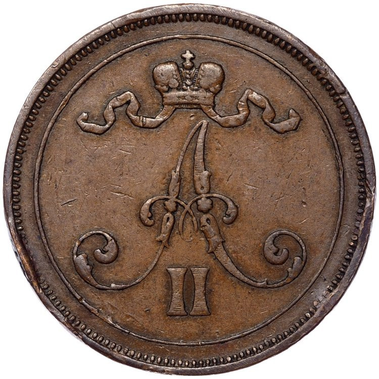 10 пенни 1875 года Для Финляндии