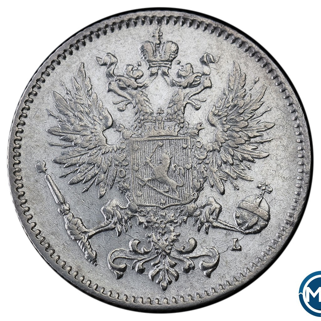 50 пенни 1892 года L Для Финляндии