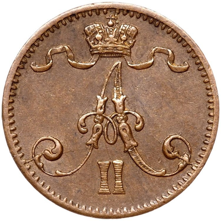 1 пенни 1876 года Для Финляндии