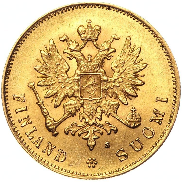 10 марок 1882 года S Для Финляндии