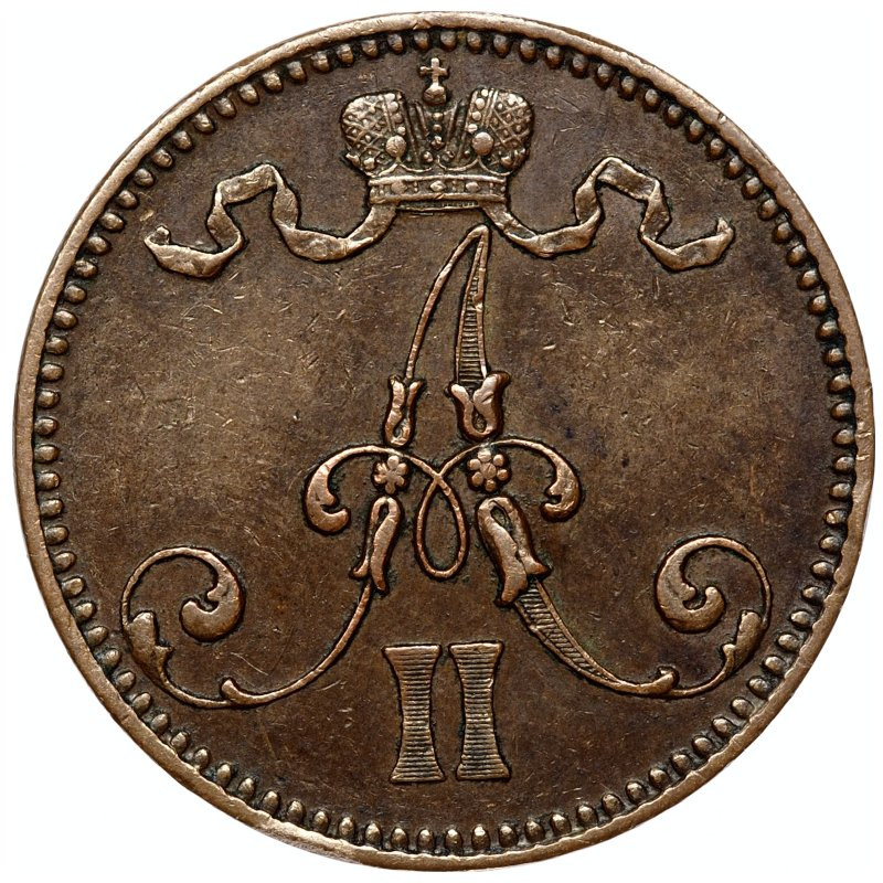 5 пенни 1866 года Для Финляндии
