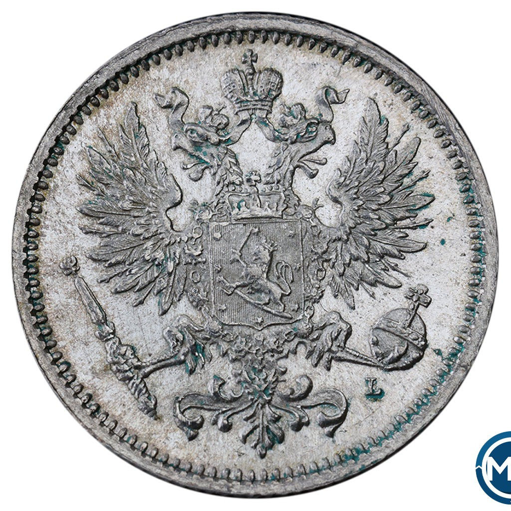 50 пенни 1891 года L Для Финляндии