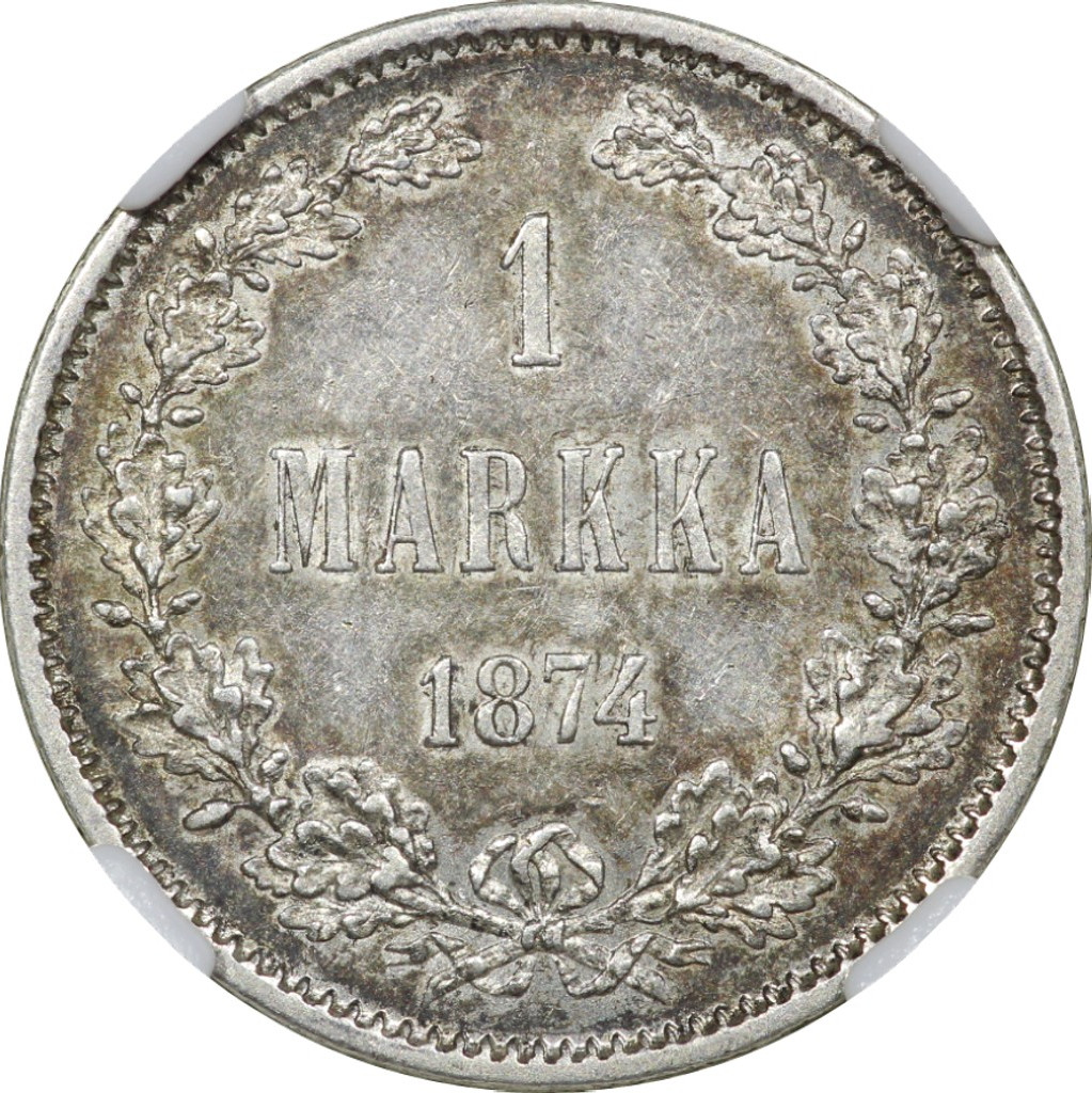 1 марка 1874 года S Для Финляндии