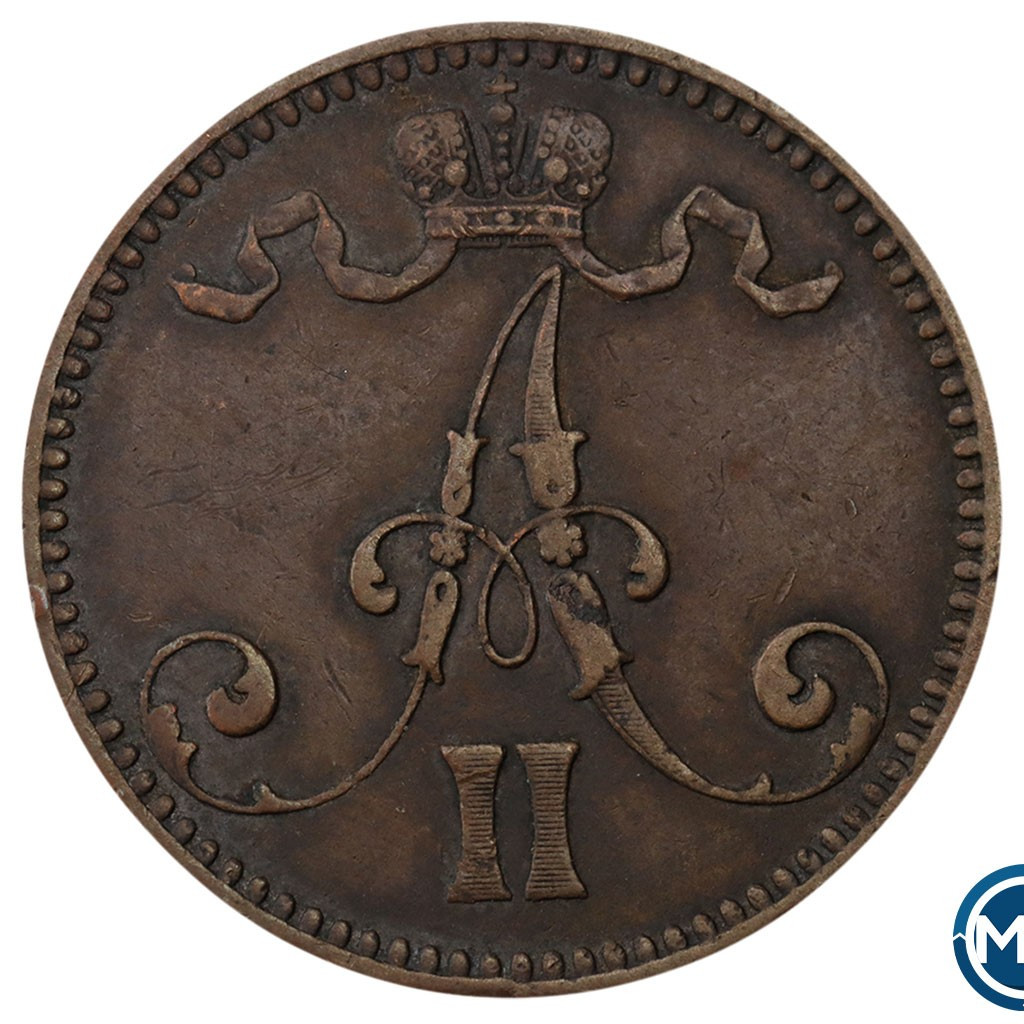 5 пенни 1866 года Для Финляндии