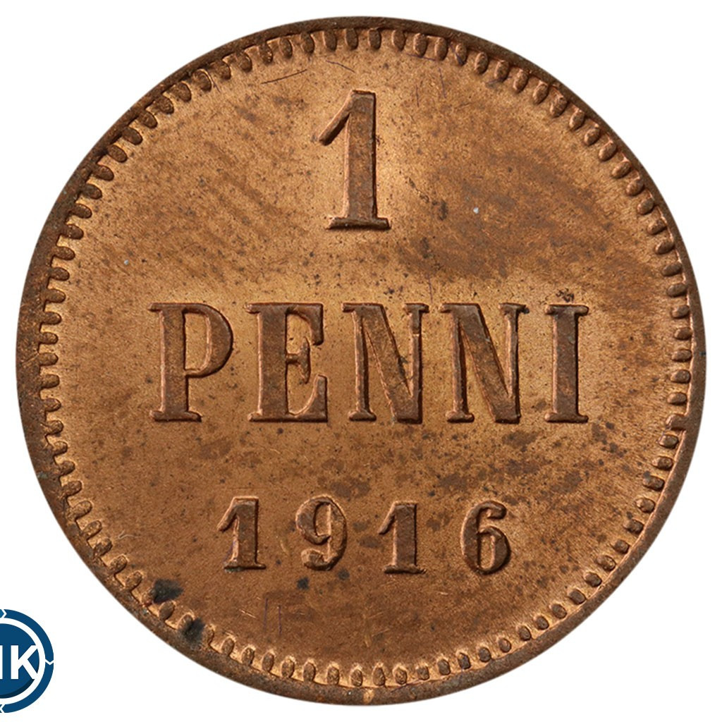 1 пенни 1916 года Для Финляндии