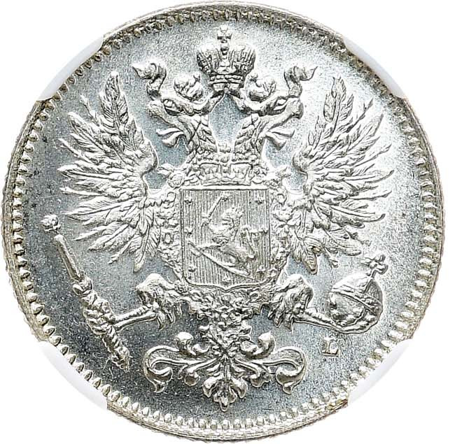 50 пенни 1908 года L Для Финляндии