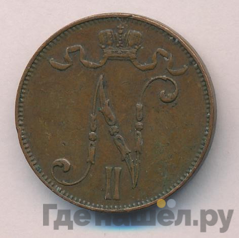 5 пенни 1907 года Для Финляндии