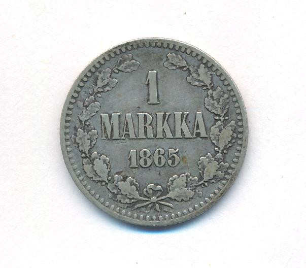 1 марка 1865 года S Для Финляндии