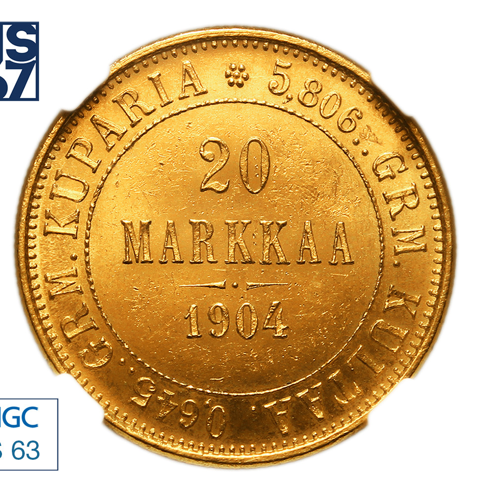 20 марок 1904 года L Для Финляндии