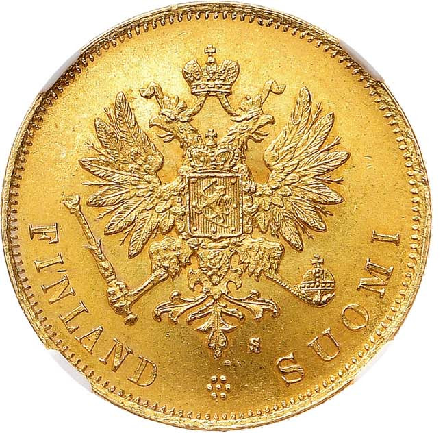 10 марок 1879 года S Для Финляндии