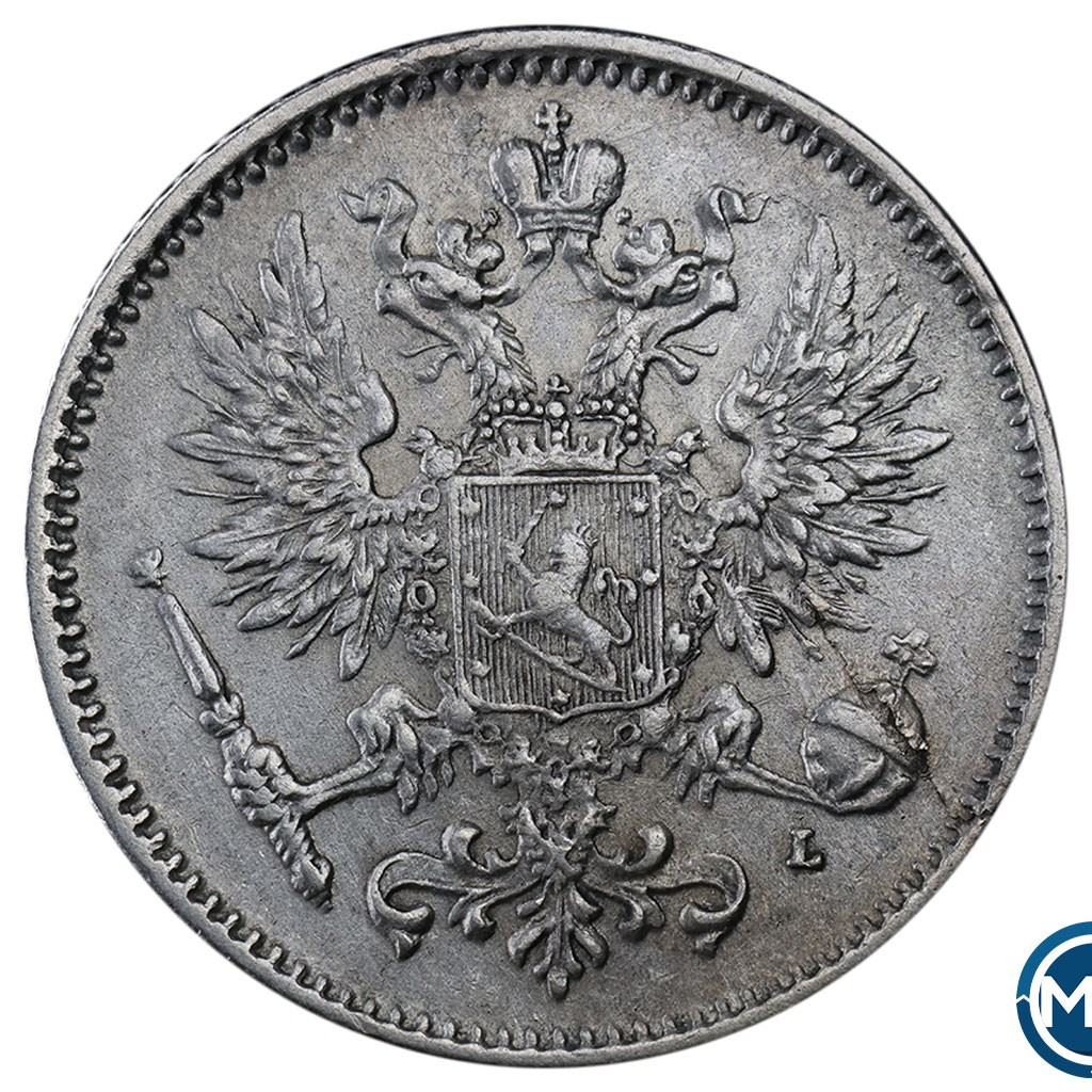 50 пенни 1907 года L Для Финляндии