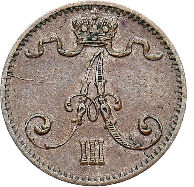 1 пенни 1883 года Для Финляндии