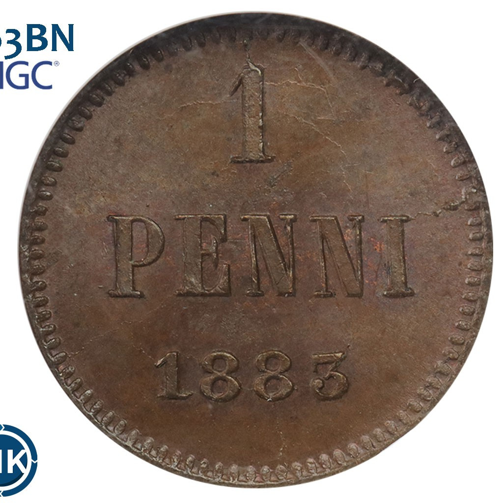 1 пенни 1883 года Для Финляндии