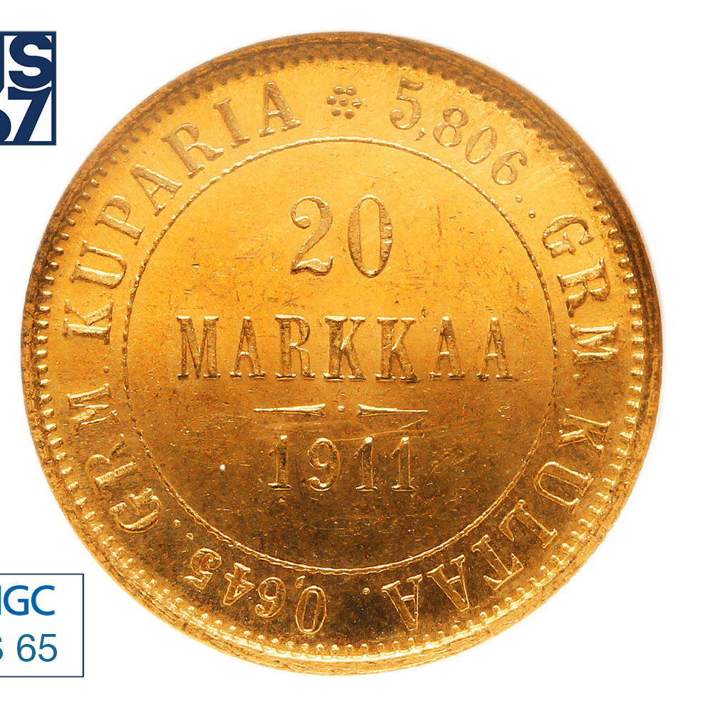 20 марок 1911 года L Для Финляндии