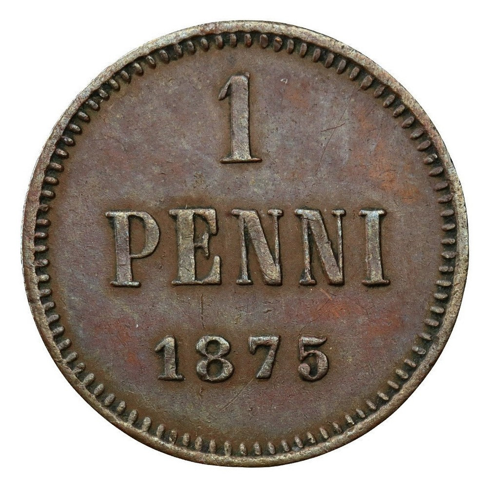 1 пенни 1875 года Для Финляндии