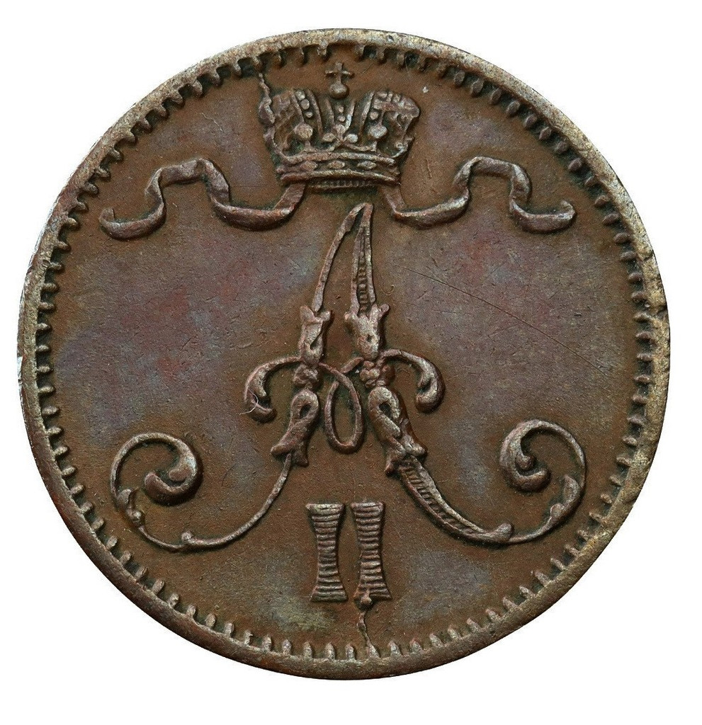1 пенни 1875 года Для Финляндии