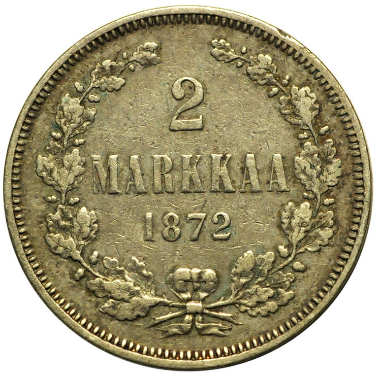 2 марки 1872 года S Для Финляндии