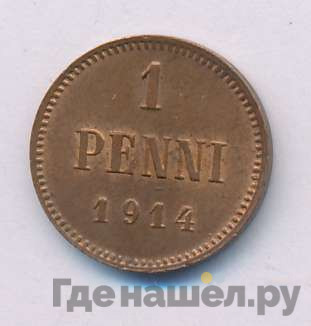 1 пенни 1914 года Для Финляндии