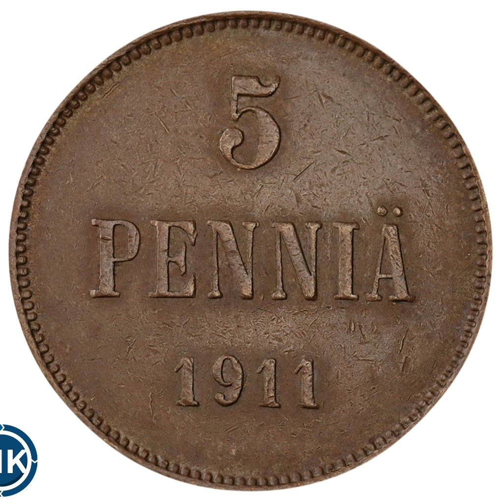 5 пенни 1911 года Для Финляндии