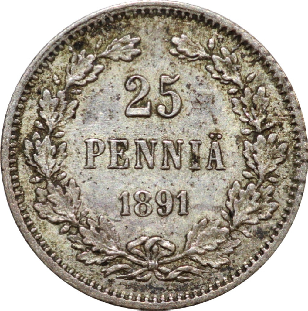 25 пенни 1891 года L Для Финляндии