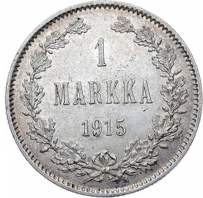 1 марка 1915 года S Для Финляндии