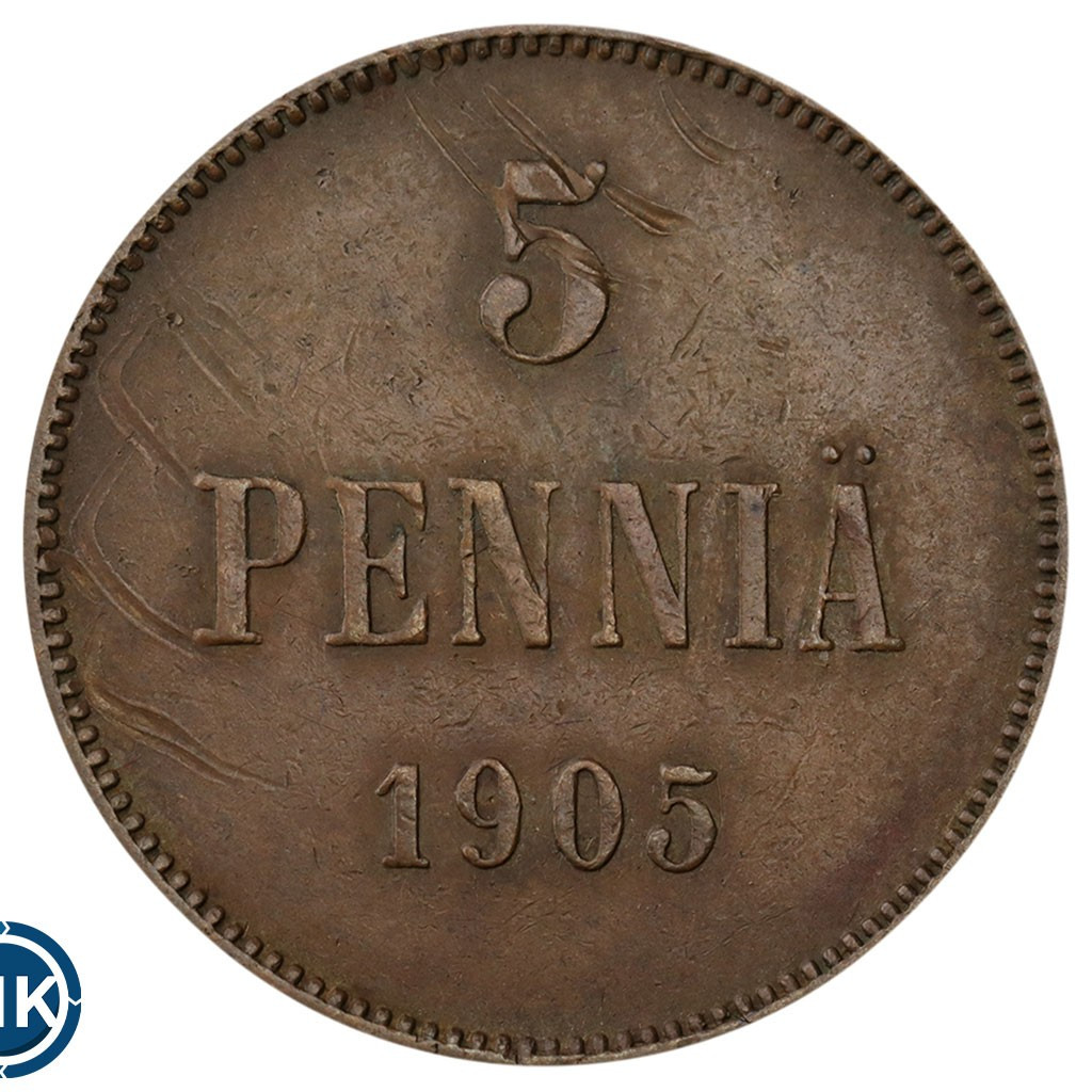 5 пенни 1905 года Для Финляндии