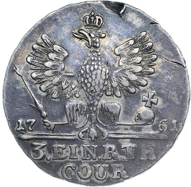 1/3 талера 1761 года Для Пруссии